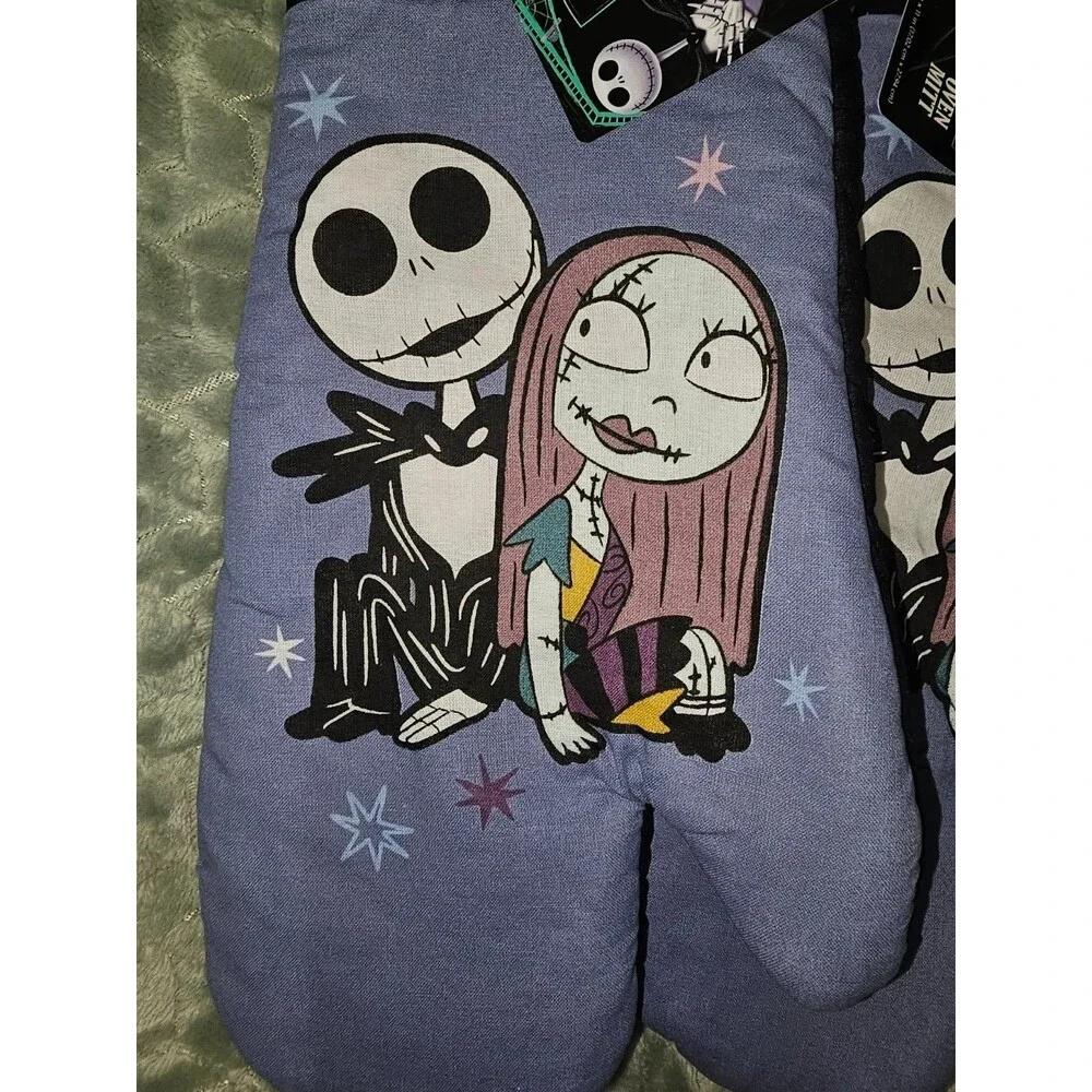 Nightmare Before Christmas Kitchen Pot Holder Hot Pad Oven Mitt Two Piece Set NW